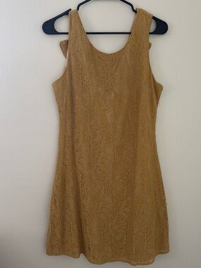 Blue Pepper Mustard Lace Mini Dress